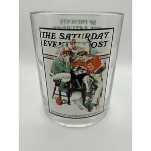 ~*Vintage*~ Norman Rockwell Glassware - The Saturday Evening Post “Cramming” EUC